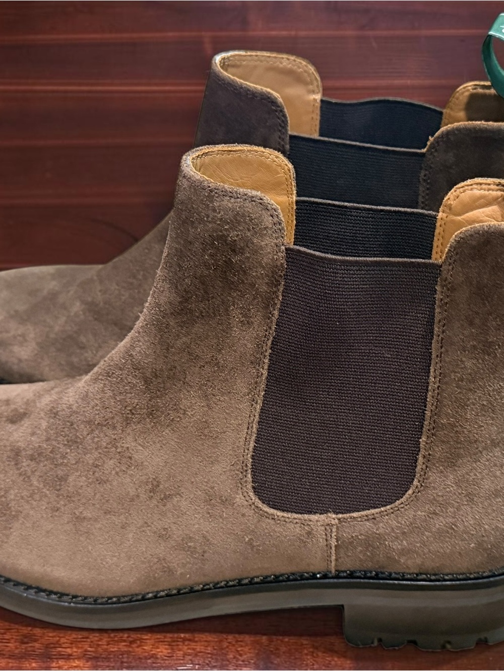 Polo Ralph Lauren Men's Bryson Cow Suede Chelsea Boots - Brown Men’s 12 NWOB - Picture 4 of 8